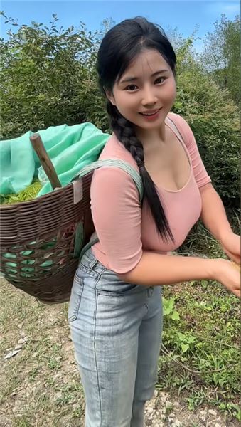 五點赴茶山勞作，原來農村姑娘的快樂，從來都不需要很昂貴