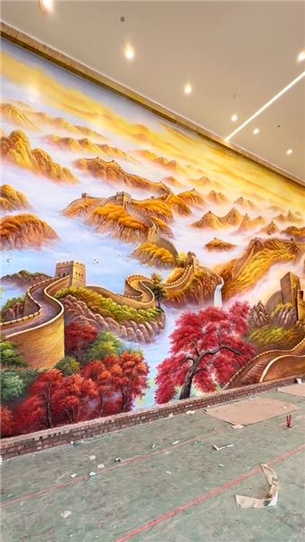云南普洱善好花園花園酒店200平浮雕長城 人的一生把一件事做到極致就是成功，這是我的信仰
