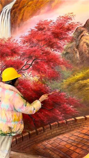 云南普洱善好花園花園酒店200平浮雕長城 人的一生把一件事做到極致就是成功，這是我的信仰