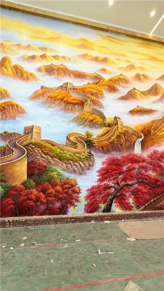 云南普洱善好花園花園酒店200平浮雕長城 人的一生把一件事做到極致就是成功，這是我的信仰